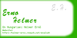 erno helmer business card